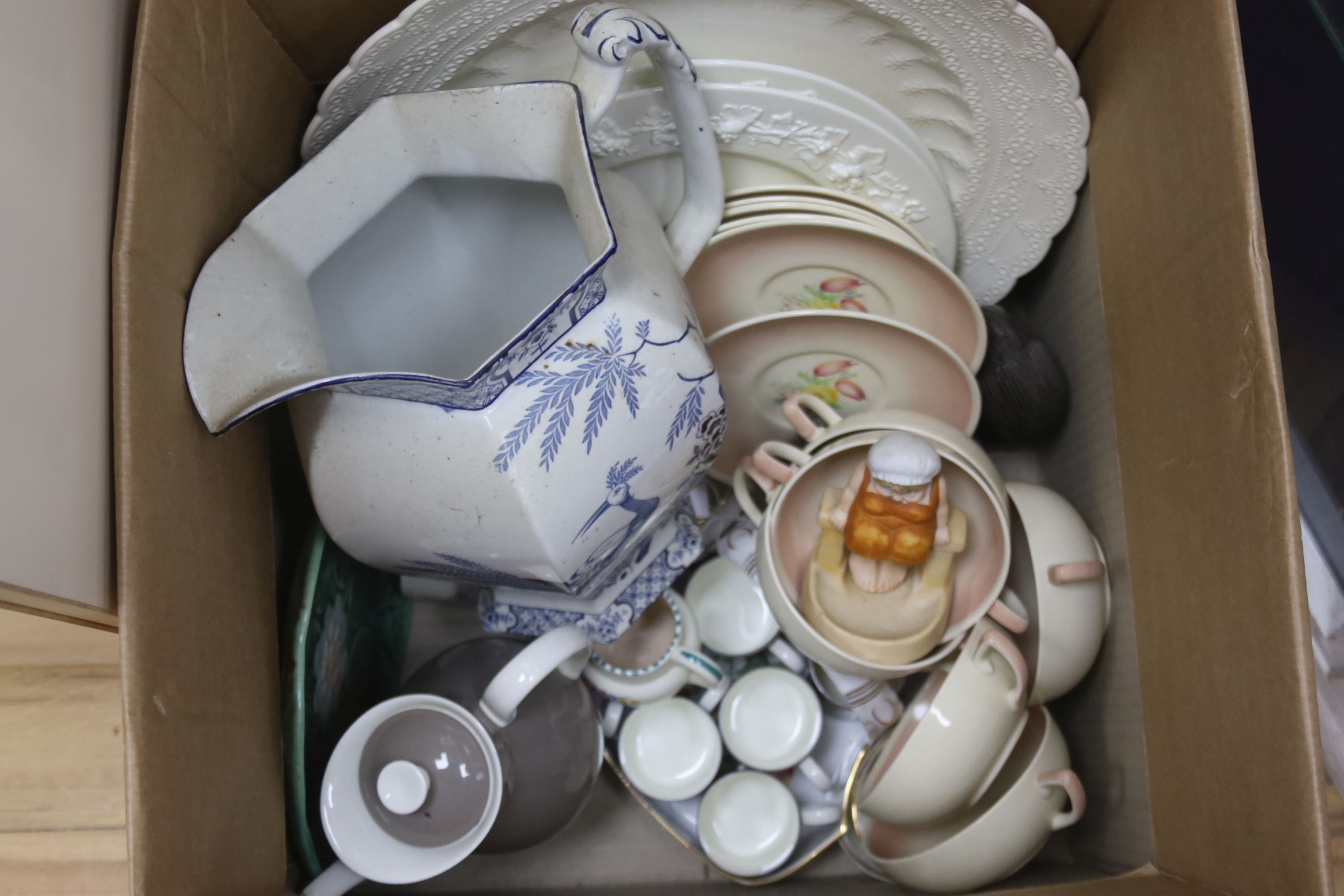 A quantity of china to include Susie Cooper, Wedgwood, Ashley strawberry dish etc.